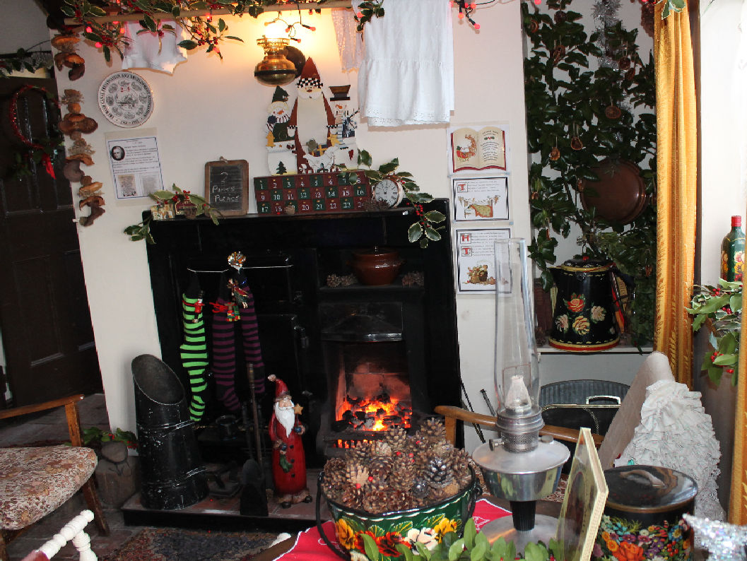 A cosy fire in the Lock cottage